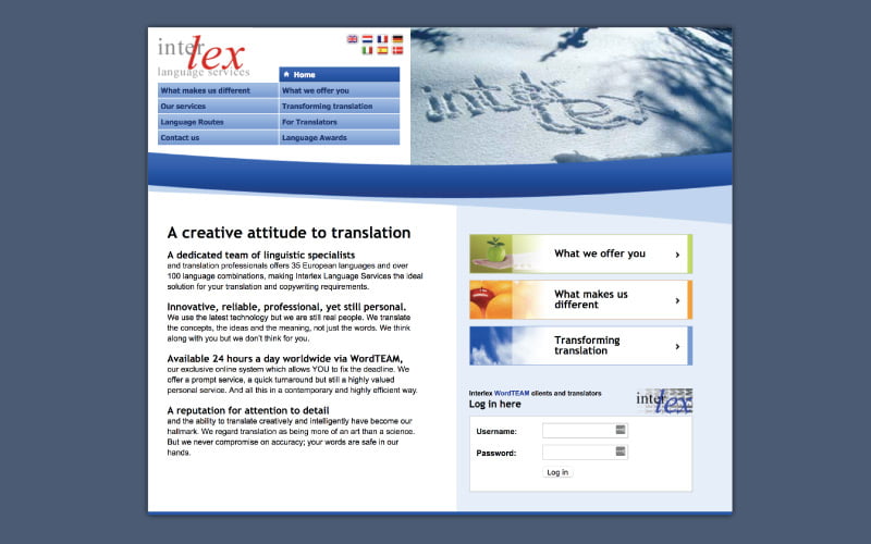 Website Interlex - before