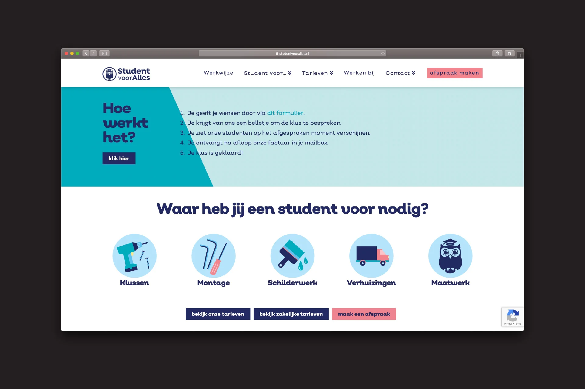 website Student voor Alles - hoe werkt het + iconen - door ILUZIE