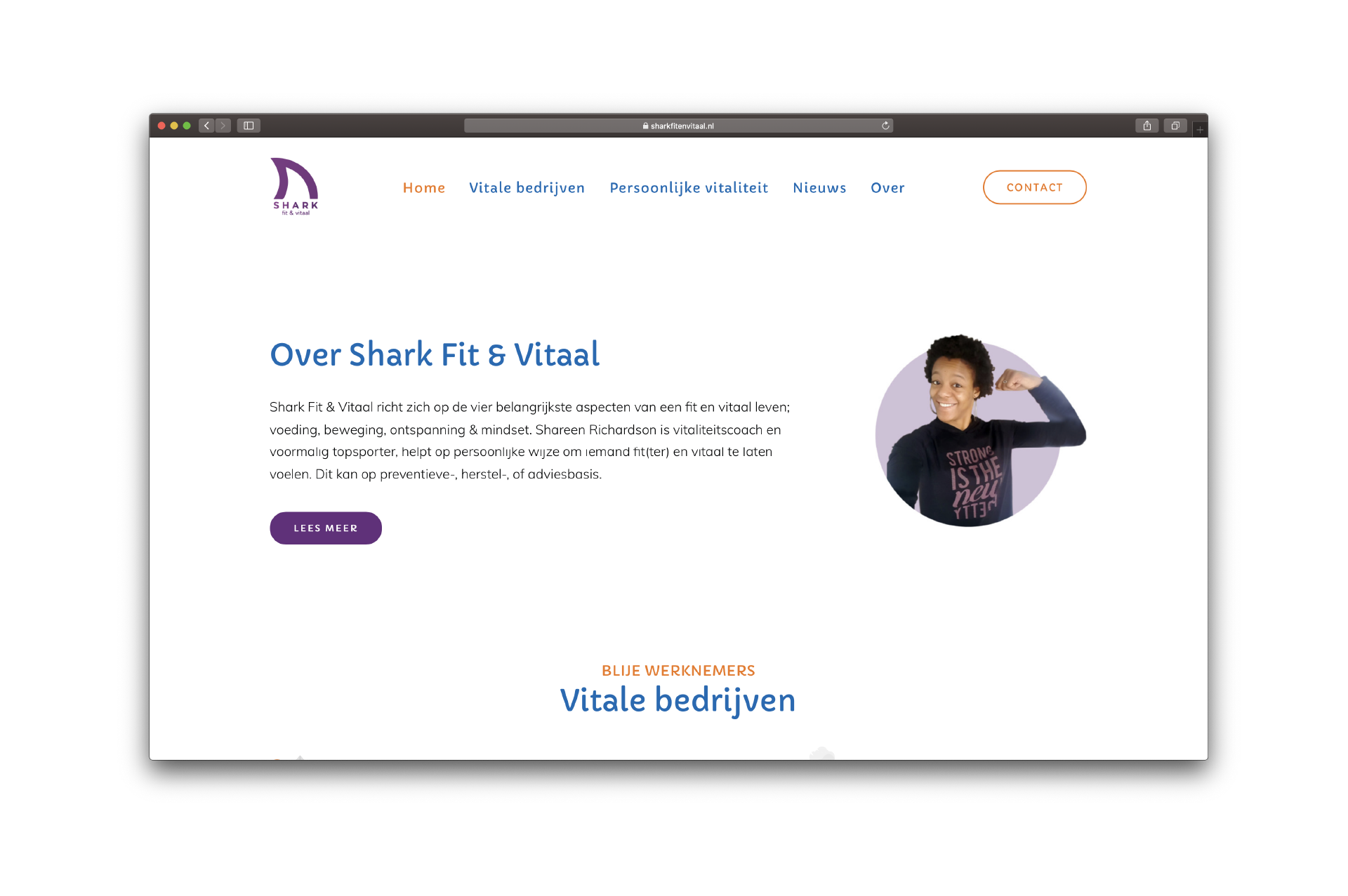 Shark Fit & Vitaal - Startbeeld homepage - Shareen