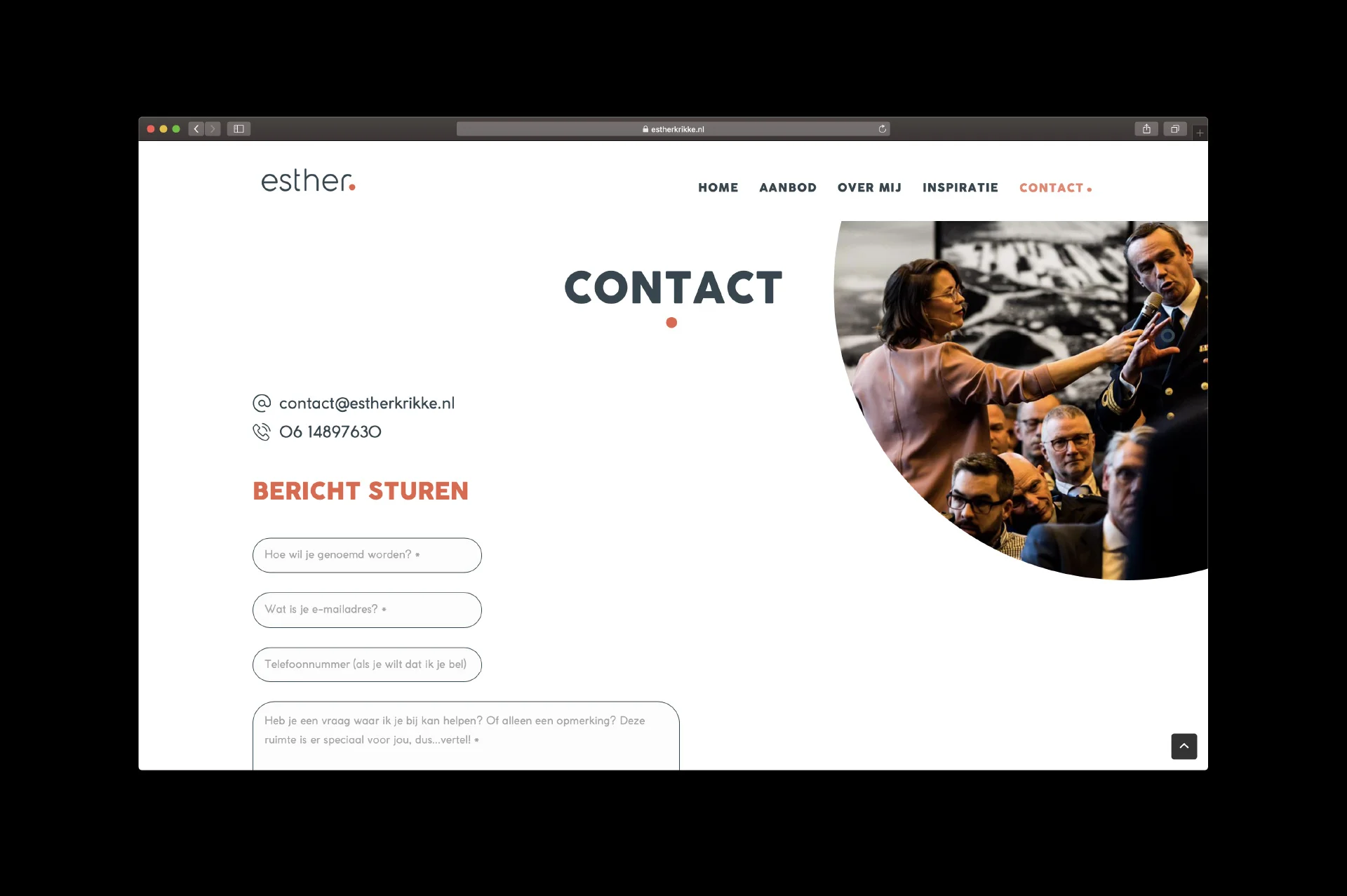 Esther Krikke - contact - website door ILUZIE
