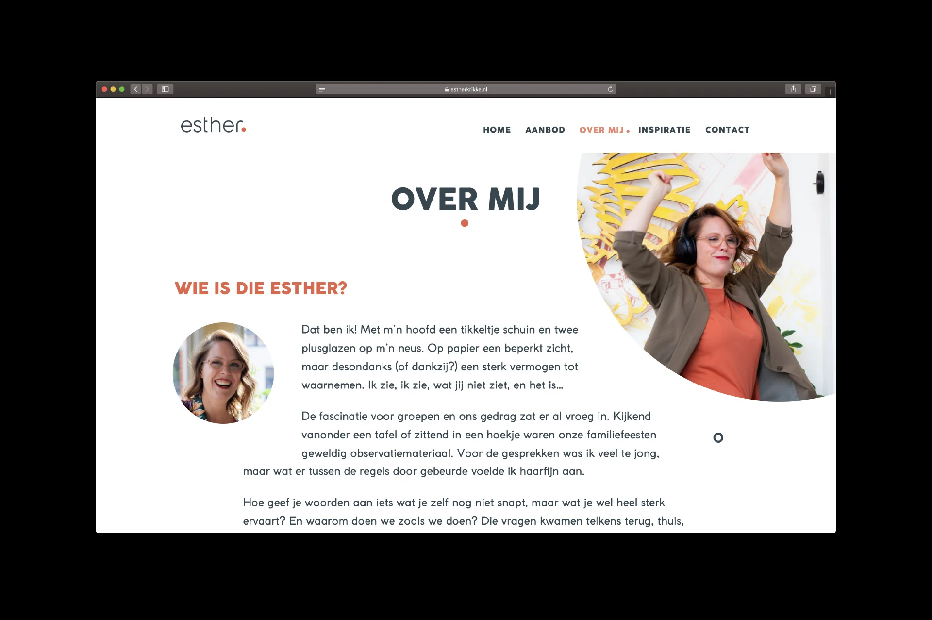 Esther Krikke - over mij - website door ILUZIE
