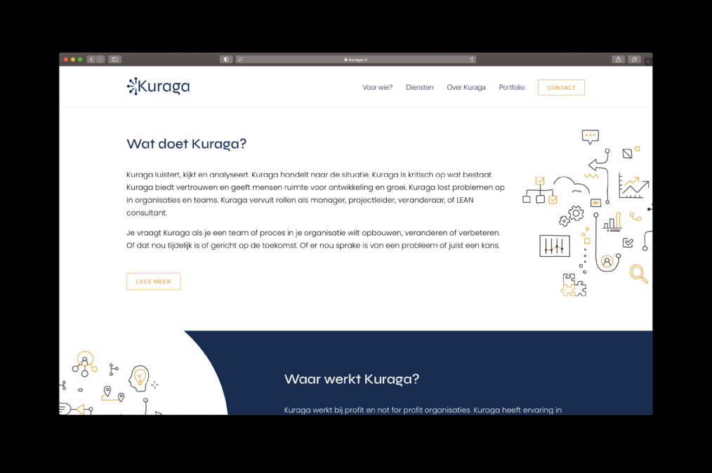 Website Kuraga - door Lizzy van ILUZIE