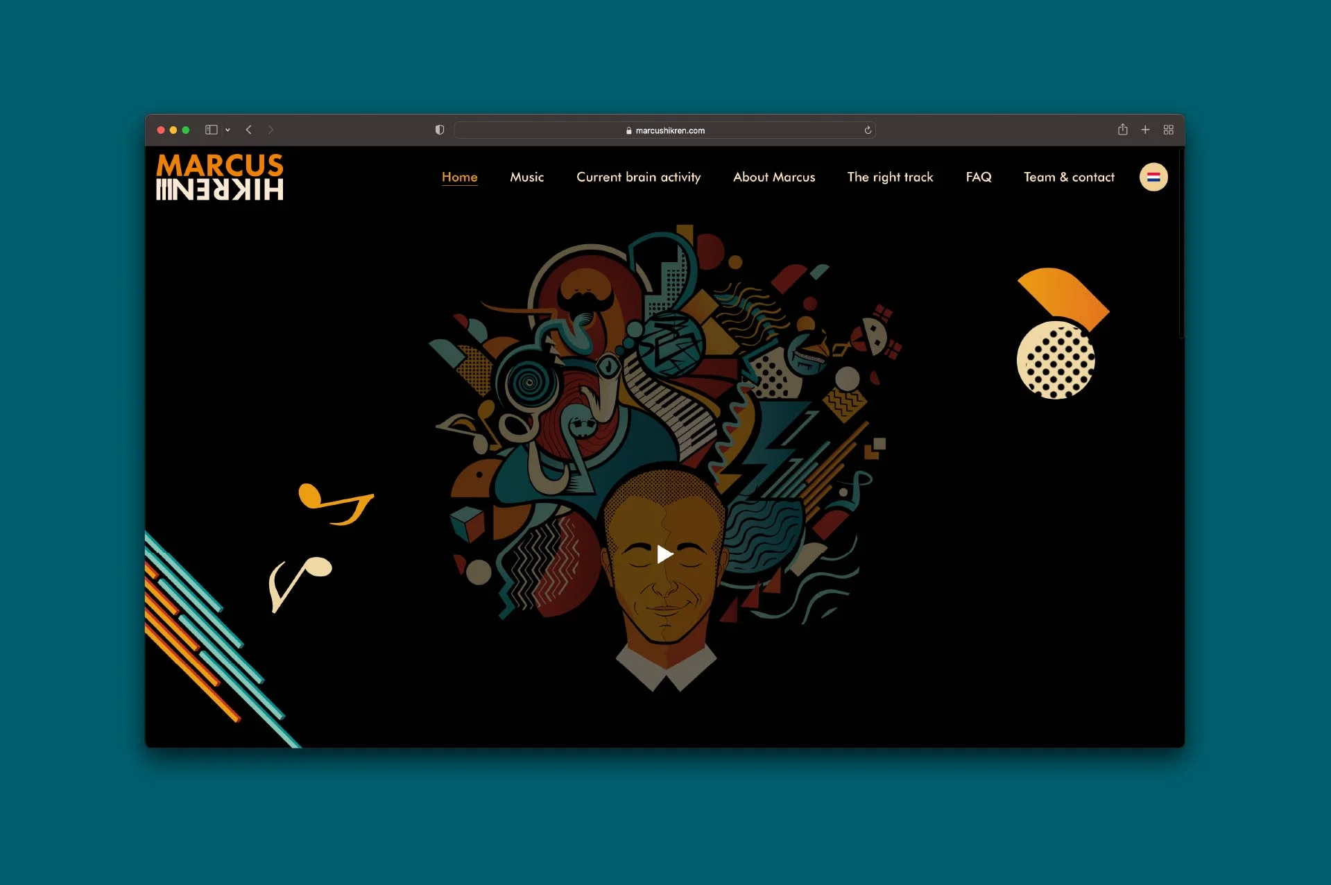 Website Marcus Hikren - homepage - door ILUZIE