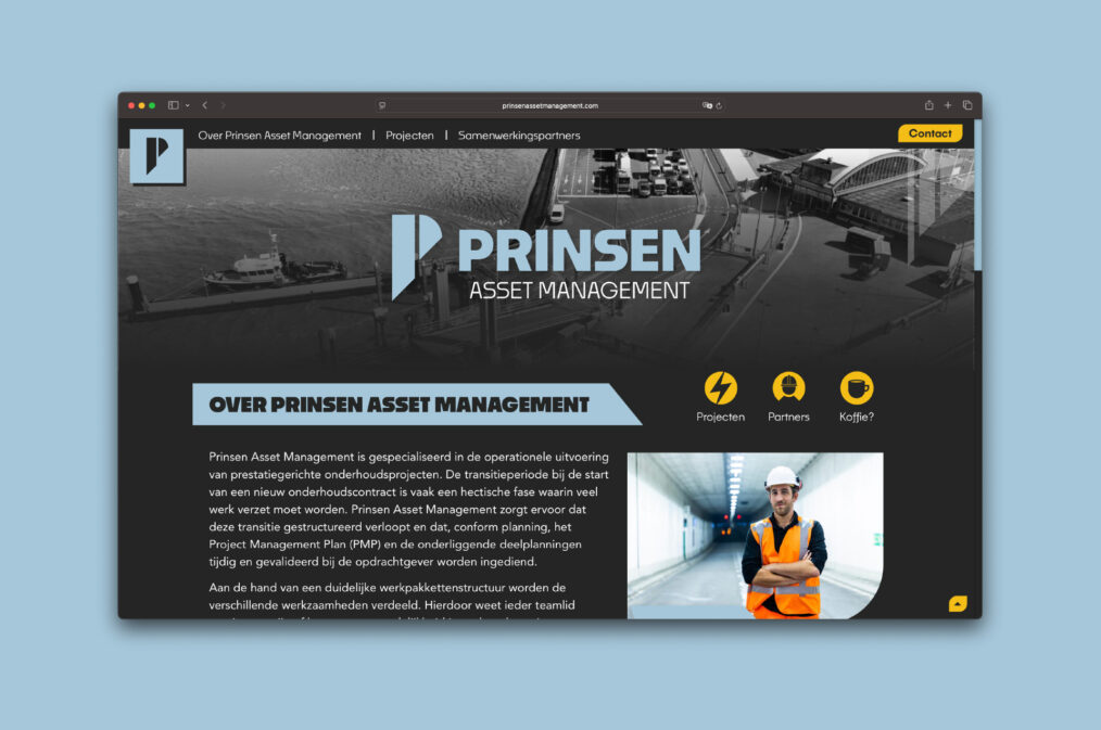 Website Prinsen Asset Management - website door ILUZIE